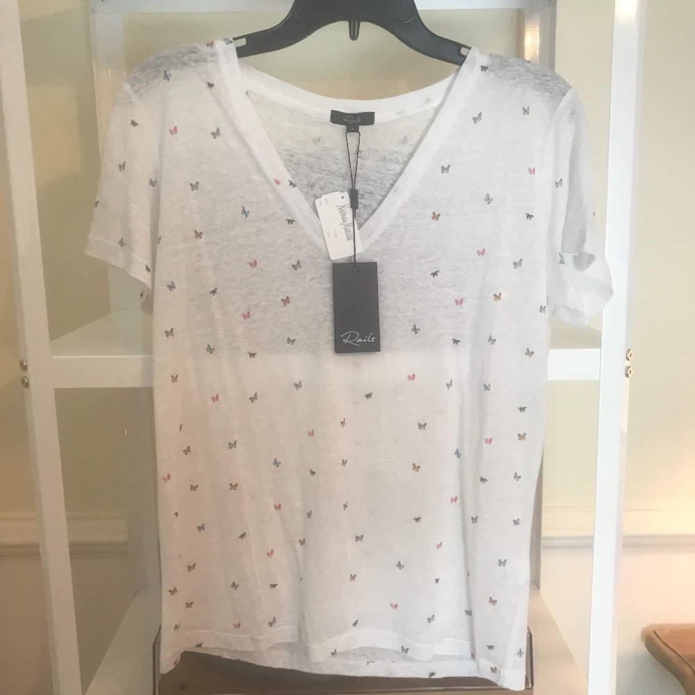 Rails Butterfly V-neck t-shirt